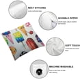thumbnail image 4 of Nawypu Dessert Throw Pillow Case,Summer Icecream Dessert Satin Pillow Cushion Case Throw Pillow Covers Muiltcolor,2 Pcs White, 4 of 6
