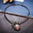 thumbnail image 3 of COOSTUFF Colliers Pendentifs en Bois Marron pour Femmes, 3 of 5