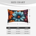 thumbnail image 4 of Gukieu Colorful Blooming Flowers Print Plush Pillow Cover, Hidden Zipper Pillow Protector without Pillow Core, Suitable for Bedroom, Office, Car Decoration-14"x20", 4 of 6