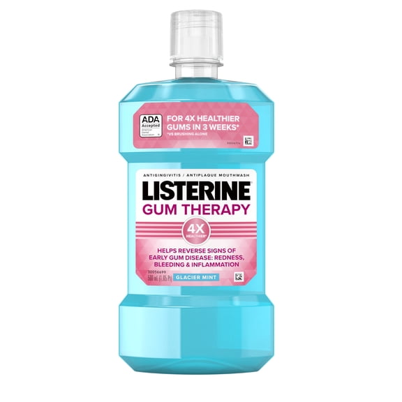 Listerine Gum Therapy Anti-Gingivitis Mouthwash Oral Care, Glacier Mint, 500 mL