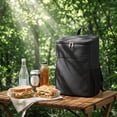 thumbnail image 2 of Tdxkok Large Capacity Cooler Backpack Insulated Lunch Bag with Bottle Holders for office Travel Picnic Camping Outdoor Use Black, 2 of 7