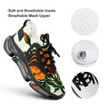 thumbnail image 4 of Orange Flowers with Green Leaves Walking Shoes for Men Woman Lightweight Tennis Fashion Elastic Sports Shoes Cushion Basketball Shoes, 4 of 8