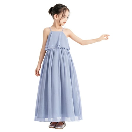 

Ekidsbridal A-Line Ruffle Chiffon Flower Girl Dresses Junior Bridesmaid Gown for Wedding Ceremony 192 2