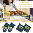 thumbnail image 5 of Fotbe Avocado in Space1 for 4Pcs Oven Mitts and Pot Holders, 500℉ Heat Resistant Oven Mitts , Non-Slip Silicone Surface Safe for Baking, Cooking, BBQ, 5 of 6