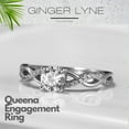 thumbnail image 4 of Queena Solitaire Engagement Ring for Women Sterling Silver CZ Ginger Lyne Collection, 4 of 7