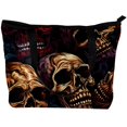 thumbnail image 2 of Skull Head Canvas Leather Mix Hand Bag Twill Sponge Jeanette 30x10.5x39cm/11.8x4.1x15.4in, 2 of 5