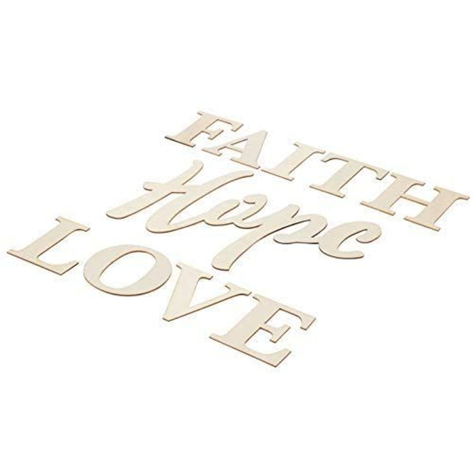 Faith Hope Love Wall Decoration Hanging Door Sign Plaque for Living Room Café 