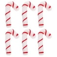 thumbnail image 4 of RENACLIPY 6Pcs White Plush Candy Cane Decorations for Christmas Holiday Decor Soft Wool Ornaments, 4 of 5