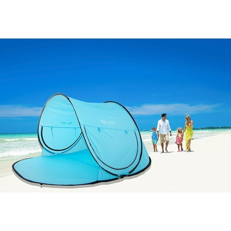 Instant Family Tent Automatic Pop Up Instant Portable Outdoors Beach Tent , Lightweight Portable Family Sun Shelter Cabana ,Provide UPF 50+ Sun (Best Pop Up Sun Shelter)
