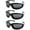 3 Pairs Glasses/Smoke, variant on 1/3 Pair Motorcycle Riding Glasses Padding Goggles UV Protection Dustproof Windproof Motorcycle Sunglasses for Outdoor Actives
