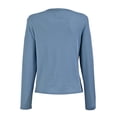 thumbnail image 2 of Playera George para Mujer, Escote V Profundo Manga Larga Azul Talla M, 2 of 4