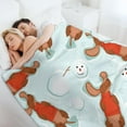 thumbnail image 6 of Happy Dog Dachshund Flannel Fleece Throw Blanket Christmas Snowman Soft Blanket for Couch,Cozy,Warm,Lightweight,50x60 Inches, 6 of 6