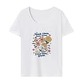 thumbnail image 1 of Camiseta básica de cuello redondo de moda para mujer jinwen S, 1 of 7
