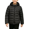 thumbnail image 2 of BXJX Boys Hooded Puffer Jackets, Fall Winter Long Sleeve Warm Full Zip Outerwear with Pockets Black Size 9-10 T, 2 of 6