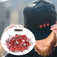 thumbnail image 1 of Four 200Pcs Square Rivets Metal Stylish DIY Shoes Bags Hats Decoration Accessories 9mm, 1 of 7