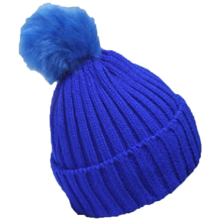 Bebe Hiver Chaud Tricot Crochet Chapeau Bonnet Bonnet Enfant En Plein Air Chapeau Decontracte Cadeau D Anniversaire Bleu Royal Walmart Canada