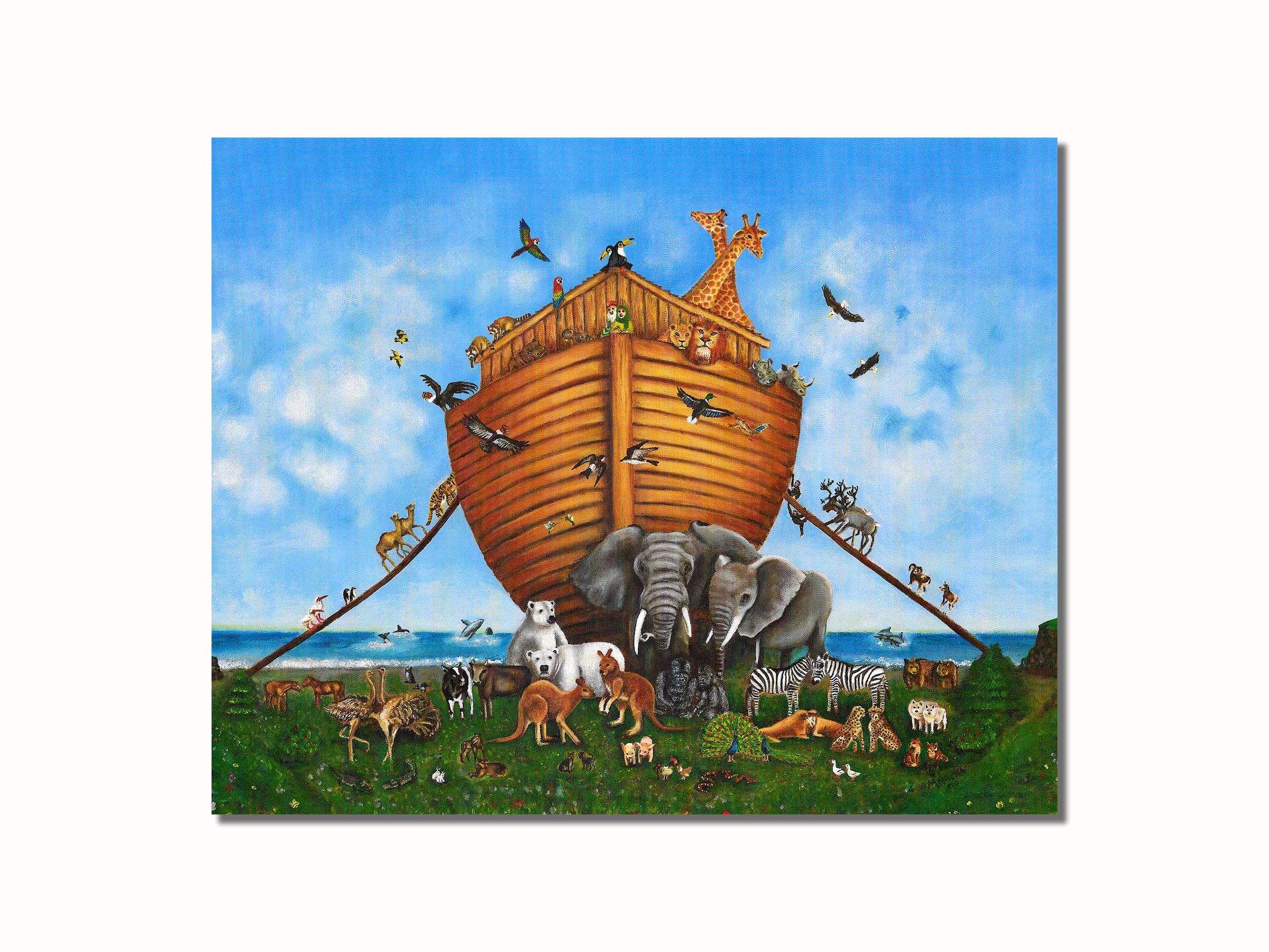 Noahs Ark Animals Religious Kids Room Wall Picture 8x10 Art Print noahs-ark-animals-religious-kids-room-wall-picture-8x10-art-print