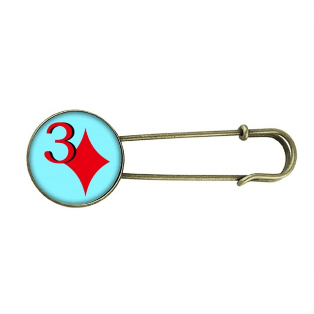 Broche de Metal antiguo Unbranded Fortuna diamantes tres cartas