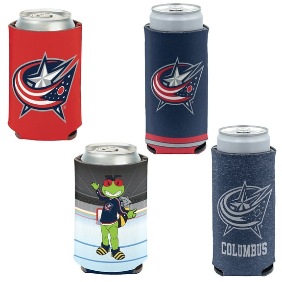WinCraft Columbus Blue Jackets 4-Pack 12oz. Can & Slim Can Cooler Set