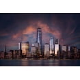 thumbnail image 2 of Michiels, Bart 14x11 Black Ornate Wood Framed with Double Matting Museum Art Print Titled - Skyline Nyc, 2 of 4
