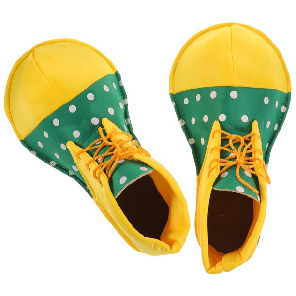 EeaseMX Un par de zapatos de payaso de tamaño medio Dot Disfraz de Halloween Zapatos de payaso para mujer Hombre (02)