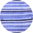thumbnail image 1 of Ahgly Company Machine Washable Indoor Round Southwestern Blue Country Area Rugs, 4' Round, 1 of 4