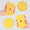 thumbnail image 2 of Unique Bargains Non-Scratch Dish Sponge Dish Sponges Yellow 3 Pcs, 2 of 6