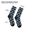 thumbnail image 3 of KLL Christmas Gnome blue Print Cool Socks Men's Women's Crew Socks Funny Crazy Novelty Stockings, 3 of 7
