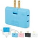 thumbnail image 1 of pstuiky Adaptador de enchufe giratorio de 3 vías, adaptador inalámbrico delgado de 180°, enchufe de pared plano de 2 clavijas, seguro para el hogar, 1 of 1