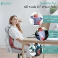 thumbnail image 7 of Florich Seat Cushion and Lumbar Support Pillow for Office Chair Car, Ergonomic Memory Foam Back Support for Office Gaming Chair Driving Seat Wheelchair, Relieves Neck, Back & Sciatica Pain, Red, 7 of 7