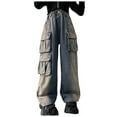 thumbnail image 4 of Jeans with Bows on Pocket Bow Jeans for Girls Cute Baggy Jeans Wide Leg Denim Pants High Waisted Trousers Kids Y2k Streetwear with Pockets 6-14Y, 4 of 4