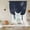 Blue, variant on Brown Balloon Curtains 63 Inch Length for Living Room/Bedroom, Spring Flora Rod Pocket Privacy Door Curtains Decorative Tie Up Shade for Window 52"x63"