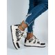 thumbnail image 1 of Women Letter Patch Decor Lace Up Casual Shoes, Sporty Skate Shoes For Outdoor, 1 of 4