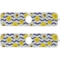 thumbnail image 2 of 2 PCS Faucet Splash Catcher, 30"x5" Yellow Daisy on Navy Striped Microfiber Cloth Kitchen Faucet Absorbent Mat Sink Splash Guard Faucet Mat for Kitchen Sink Water Absorbent Mat for Kitchen, 2 of 7