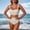Brown, variant on Two Piece Bathing Suits for Women Self Tie Spaghetti Straps and High Waisted Briefs Beachwear Fashion Striped Beach Womens Bikini Sets Tummy Control Slimming Bathing Suits XL