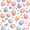 Pastel Easter Pattern, variant on FORMRS Travel Umbrella Folding Auto Open Close Windproof Rain UV Protection, Bubbles Hamburger