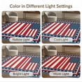 thumbnail image 7 of ODIKA 8'x10' Washable Area Rug Durable, Non-Slip Door Striped Motif Border Independence Welcome July Patriotic Refined Structured for Living Room, Under Sectional, Family, 7 of 7