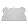 thumbnail image 1 of Manteles individuales de silicona para niños Alfombrillas de vajilla antideslizantes con forma de oso lindo con aislamiento térmico (gris claro), 1 of 5