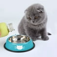 thumbnail image 4 of 2PCS Pet Cat Bowl with 2 Food Scoops Stainless Steel Non-slip Water Food Bowl For Cat, 4 of 11