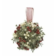 Kissing Krystals 5" Holly KISSING BALL Mistletoe Christmas Decor Ornament, by Ganz