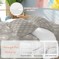 thumbnail image 2 of Cal King 4 Piece Bedding Set Abstract Dandelion on Grey Soft Breathable Duvet Cover and Pillowcase,Vintage Blossom Floral Duvet Cover Set Washable Bed Sheets for Bedroom Dormitory Guest Room, 2 of 9