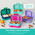 thumbnail image 5 of Bentgo Kids Snack - 2 Compartment Leak-Proof Bento Box Container for Snacks and Small Meals, Easy-Open Latch, Dishwasher Safe, BPA-Free for School, Daycare, & Sports - Ideal for Ages 3+ (Aqua), 5 of 9