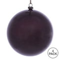 thumbnail image 3 of Vickerman 4.75" Burgundy Wood Grain Ball Ornament, 4 per Bag, 3 of 3