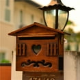 thumbnail image 2 of Wall Mounted Locking Mailbox Rural Holds Documents Bills Letters Keys Vintage Style Suggestion Box Mail Box for Gate, 2 of 6