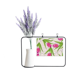 thumbnail image 1 of Planta de hojas de flor de flor de clavel Tarjeta de jarrón de lavanda artificial, 1 of 3