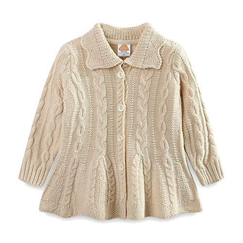 Mud Kingdom Girls Cardigan Sweaters Button Up Beige Size 6 Walmart