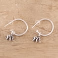thumbnail image 2 of NOVICA Sterling silver dangle earrings, 'Swaying Elephants', 2 of 6