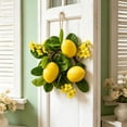thumbnail image 5 of Bcylexb Summer Lemon Wreath for Front Door, 7.9" Artificial Lemons Wreath Floral Door Wreath Spring Decor for Wall Window Porch Patio, 5 of 6