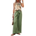 thumbnail image 2 of Conjuntos de Verano de 2 Piezas para Mujer: Top Corto Sin Mangas, Pantalones Anchos y Sueltos, Conjuntos A Juego para Vacaciones. Judías L, 2 of 9