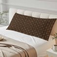 thumbnail image 4 of Dark Brown Rattan Body Pillow Covers 20"x60", Vintage Abstract Wicker Texture Soft Brushed Microfiber Breathable Throw Pillow Covers, Pillowcase with Zipper for Couch Sofa Bedroom Living Room, 4 of 9